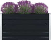 vidaXL Plantenbak verhoogd 100x100x45cm gegalvaniseerd staal antraciet