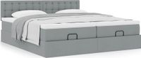 Maison Exclusive - Cadre de lit ottoman avec matelas, gris clair, 180x200 cm, textile