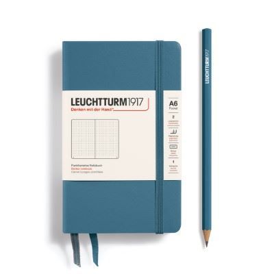 Leuchtturm Notitieboek A6 Hardcover Stone Blue Gestippeld