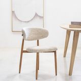 DÉJA Living Eetkamerstoel Skara - Beige/Naturel - Set van 2
