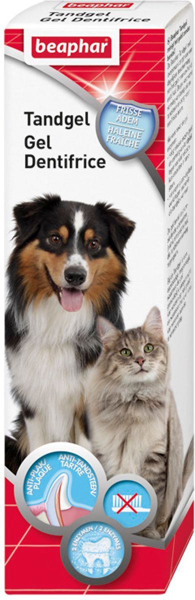 BEAPHAR Tandgel 100 GR - Gebitsreiniger voor Hond en Kat - 8711231113163