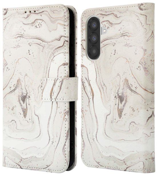 imoshion Design Bookcase - Samsung Galaxy A36 - Kunstleer - Sandy Marble
