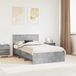 vidaXL Cadre de lit Béton Gris 135 x 190 cm Bois traité