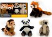 National Geographic Set de 4 peluches, 18 cm