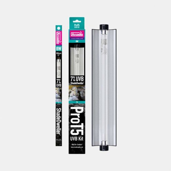 Aquadistri Arcadia Pro T5 Uvb Set Shadedweller 7% Uvb - Verwarming - 8 Watt
