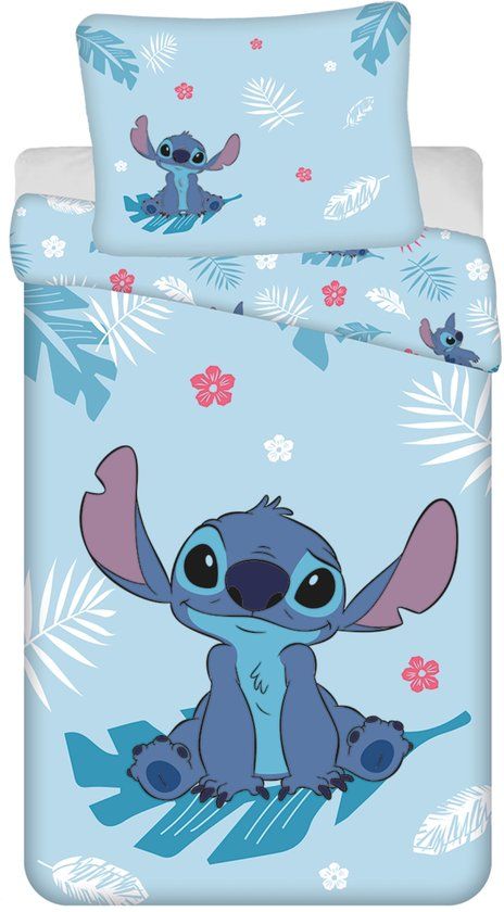 4KidsOnly Jerry Fabrics Lilo en Stitch dekbedovertrek Blauw 140 x 200 cm - 70 x 90 cm - Katoen