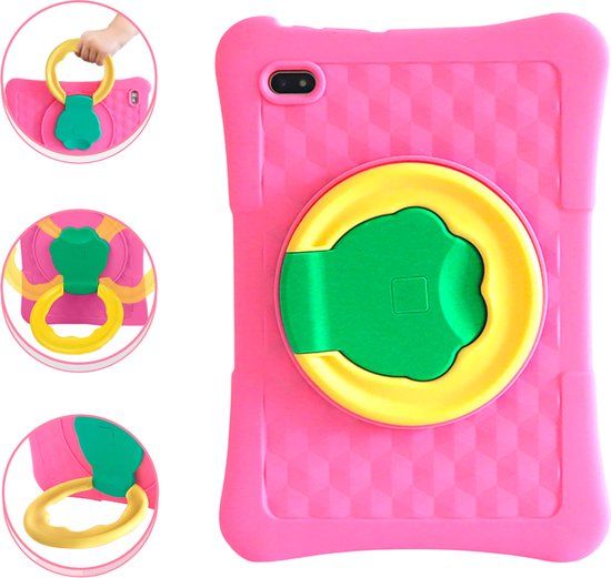 Siliconen Beschermhoes voor Bon Bon Electronics 10.1" Kindertablet Pro - Roze