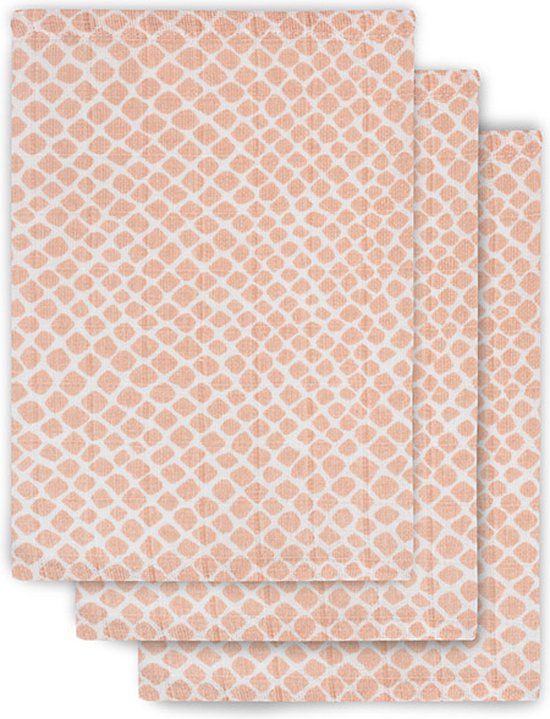 Jollein Hydrofiel Washandje Snake - Pale Pink - 3 Stuks