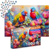 Enjoy Puzzle legpuzzel tropische vogels 1000 stukjes kleurrijk.