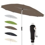 Doppler Garden Parasol Round Oriental Look Diameter 238cm Crank Parasol UV Protection 50+ Aluminium Rainproof
