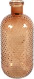 Countryfield Bloemenvaas Cactus Dots - lichtbruin transparant - glas - 15 x 35 cm