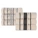 Superior Set van 6 kleine katoenen handdoeken, zacht en absorberend, voor badkamer, spa, woonkamer, hotel, keuken, luxe, sneldrogend, geen draaien, bijpassend bloemenpatroon, ivoor