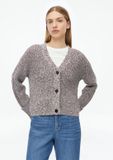 s.Oliver Gemixt vest met omgeslagen boorden V-hals Lange mouw Coton Bordeaux M