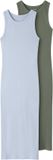 NAME IT TAFRIX 2P SL DRESS NOOS Maxi jurk Dames XS Katoen Effen Mouwloos Ronde hals Recht Laurel Wreath
