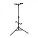 G4M Gear4music G4M Vergrendelbare Dubbele Gitaarstandaard Zwart