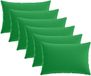 vidaXL Kussensloop 6 stuks Groen 30 x 50 cm Polyester