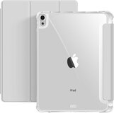 Mobiq Tri-Fold Frosted Back Case for iPad Air (2022 / 2020) - Gray/Transparent