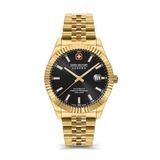 Swiss Military Hanowa SMWGL0002110 Diligenter Heren Polshorloge Automatisch Zwart/Goudkleurig Staal