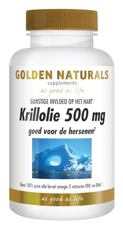 Golden Naturals Krillolie 500 mg Capsules