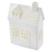 EMOS - Keramisch led-huisje met warm wit licht, 1 x knoopcel en timer