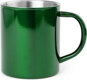 Merkloos / Sans marque Shoppartners Bv Luxe drinkbeker/koffiemok - metallic groen - 280 ml - RVS