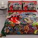 PETTI Artigiani Italiani Zomersprei voor tweepersoonsbed, 260 x 270 cm, 100 g/m², omkeerbaar, voor tweepersoonsbed, lente, licht dekbed, Murales, 100% Made in Italy