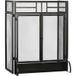 Grille pare-étincelles pliable 3 volets pour cheminée, barrière de sécurité pare-feu avec porte, 120 x 79 cm, protection enfant et foyer.