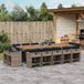 Prolenta Maison Exclusive - Tuinset voor buiten, 15-delig, met kussens, grijs, van polyrotan