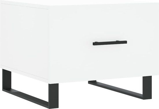 vidaXL Salontafel 50x50x40 cm Bewerkt Hout Wit