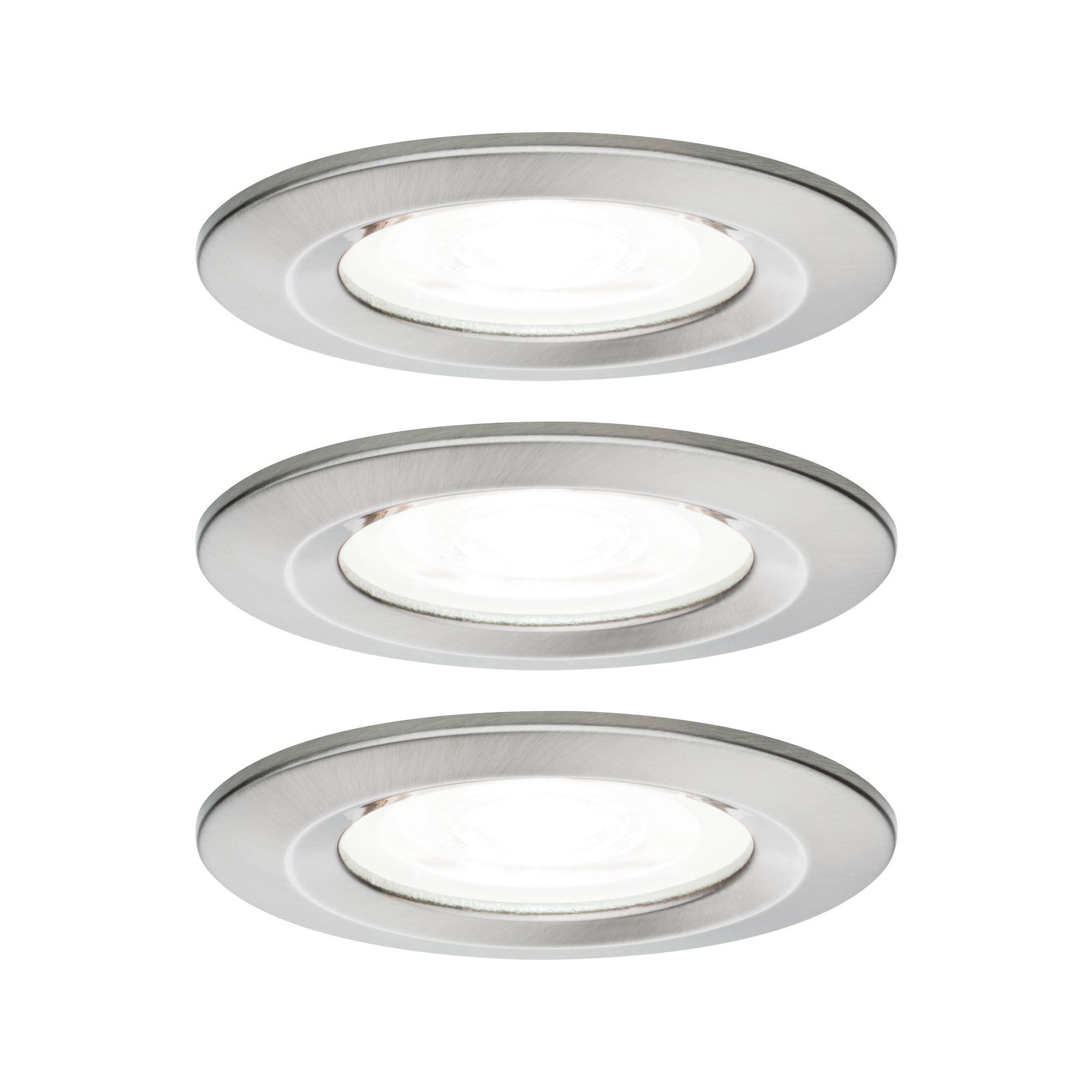 Paulmann Nova Spot - GU10 - 470 Lumen - Neutraal Wit - Aluminium - Roestvrijstaal - IP44 - 3 stuks
