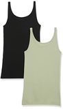 Amazon Essentials Dames 2-pack Dunne Riem Tank