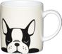 KitchenCraft Tasse à expresso French Bulldog Blanc/Noir Porcelaine 80ml