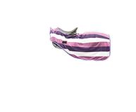 HKM 550776 niervormige deken fashion stripes met klittenband, 165, paars/oud roze/wolwit