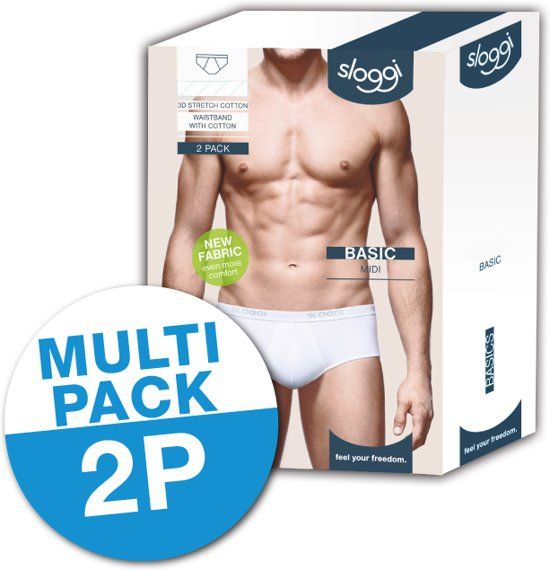 sloggi Slip Midi Basic Grijs - Maat XL