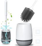 Unyqoos Siliconen Toiletborstel met Sneldrogende Ventilatie en Lekvrije Basis