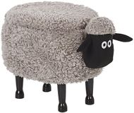 Beliani SHEEP - Hocker - Grijs - Polyester