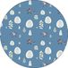 Bonateks Ronde digitaal bedrukte muismat, antislip onderkant, voor kantoor en thuis, diameter: 22 cm