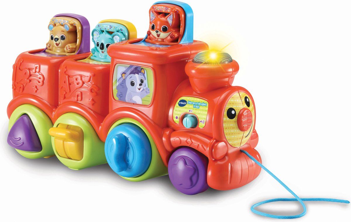 VTech Baby Dierenvriendjes Trein - Interactief Babyspeelgoed - 6 tot 36 maanden - Activity Center