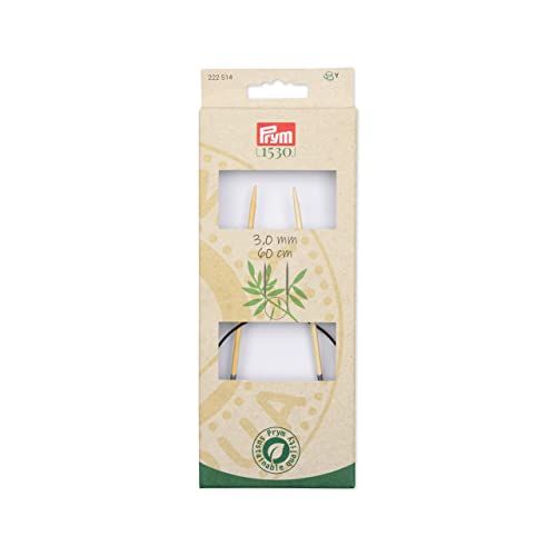prym - 1530 Bamboo (60 cm, 3,00 mm) Cirkelvormige breien naald - 1 Stuk