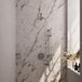 Brauer Brushed Carving Thermostatische Regendoucheset Inbouw - Hoofddouche 20 cm - Rechte Wandarm - 3 Weg - Handdouche Rond - Doucheslang - Geintegreerde Glijstang - Rvs