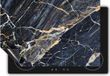 Chefcare Inductie Beschermer Abstracte Kunst - Goud en Donker Blauwe Marmer - 75x50 cm
