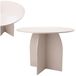 EstiloHome, table ronde SORA, diamètre 100 cm, revêtement "cachemire" – table de cuisine avec structure en croisillons