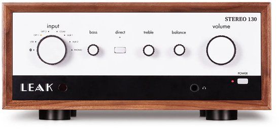 LEAK Stereo 130 - Walnoot - Geïntegreerde versterker - Bluetooth - MM phono-ingang