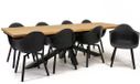 Lesliliving Tuinstoel Montreux zwart/zwart met Spectral tafel 260 cm