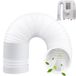 Tuyau d'évacuation de 130 mm, flexible - Tuyau de ventilation - Tuyau d'évacuation pour sèche-linge - Tuyau d'évacuation pour climatiseur - Tuyau d'évacuation pour salle de bains - Matériau de haute qualité