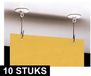 Merkloos / Sans marque Vkf Renzel B.V. Zelfklevende plafondhaak - 10x - met oog - kunststof - 3,9 cm - vlaggenlijnen en ophanghaken