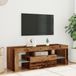Maison Exclusive - Meuble TV avec éclairage LED et aspect bois antique, 120x36,5x40 cm, en panneau de particules
