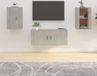 Maison Exclusive - Meuble TV mural, 2 pièces, couleur béton, 40x34,5x60 cm