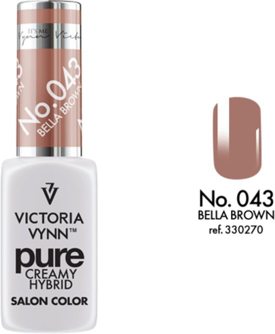 VICTORIA VYNNâ„¢ Gel Nagellak - Gel Polish - Pure Creamy Hybrid - 8 ml - Bella Brown - 043