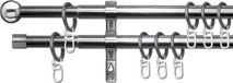 Formentor Stijl Garnituur Set, Acier inoxydable, 120-230cm, Extensible, Double rail